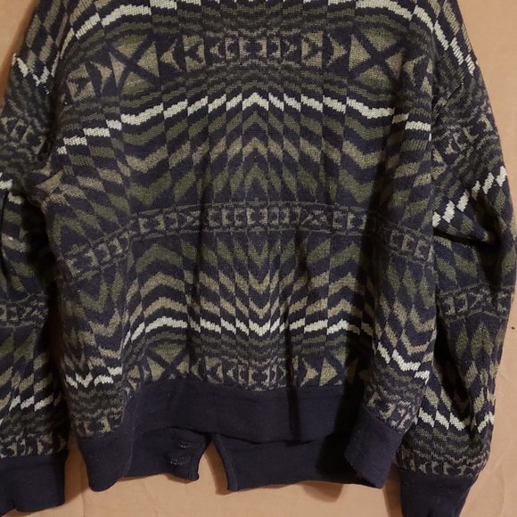 Authentic Geiger Sweater/Jacket, Blue, Tan, White & olive, 50 - Picture 10 of 12